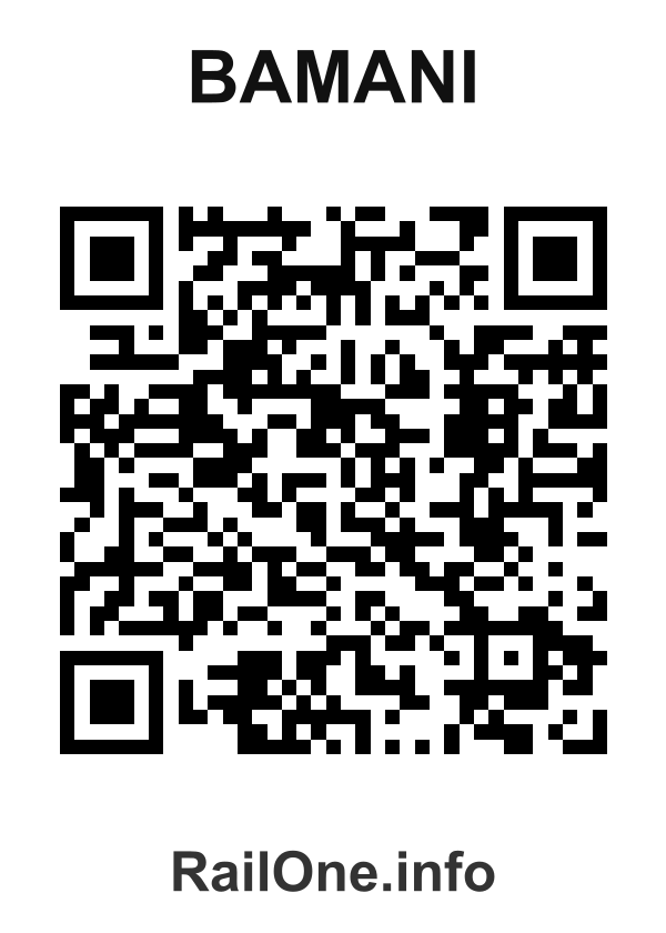 RailOne QR Code for Bamani station