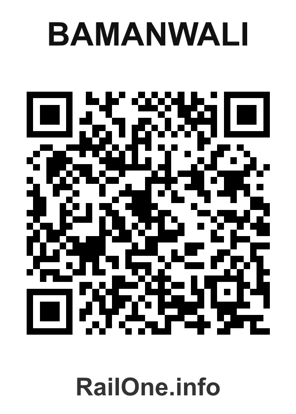 RailOne QR Code for Bamanwali station