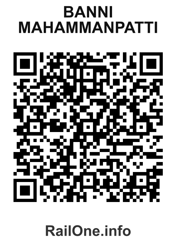 RailOne QR Code for Banni Mahammanpatti station
