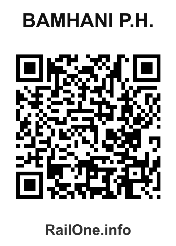 RailOne QR Code for Bamhani P.h. station