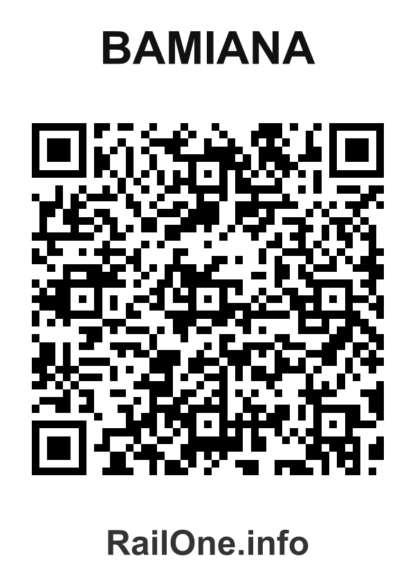 RailOne QR Code for Bamiana station