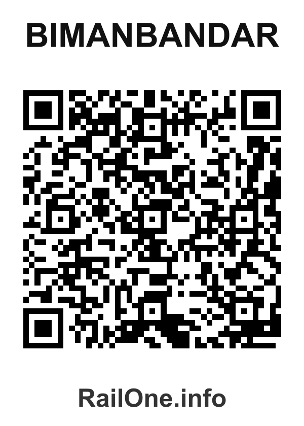 RailOne QR Code for Bimanbandar station