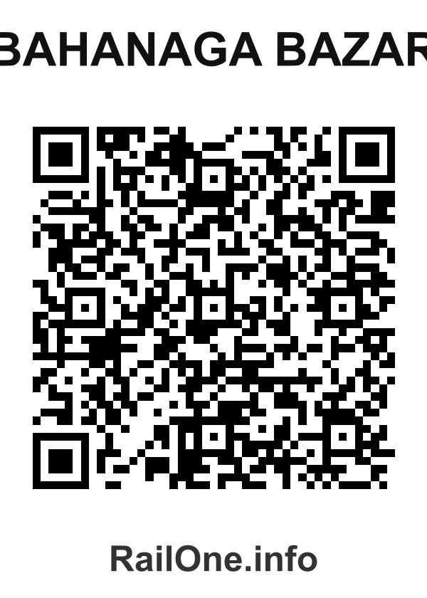 RailOne QR Code for Bahanaga Bazar station