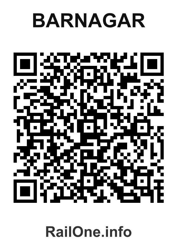 RailOne QR Code for Barnagar station