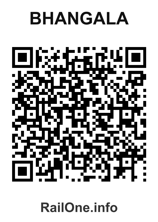 RailOne QR Code for Bhangala station