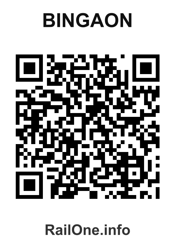 RailOne QR Code for Bingaon station