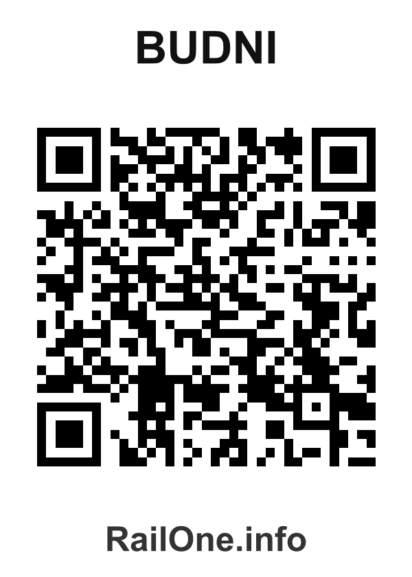 RailOne QR Code for Budni station