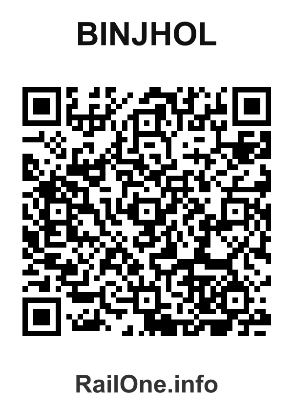 RailOne QR Code for Binjhol station