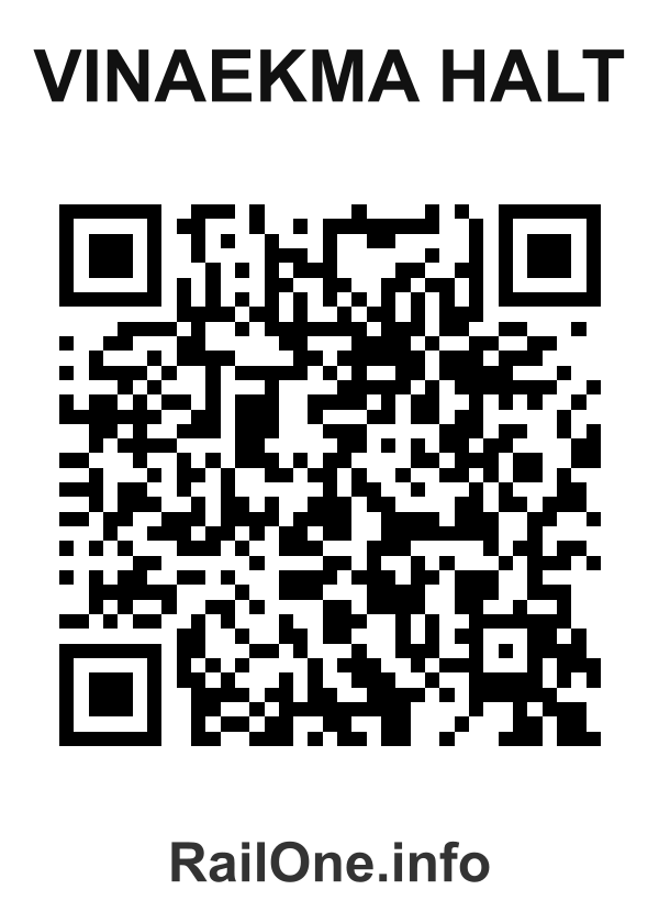 RailOne QR Code for Vinaekma Halt station