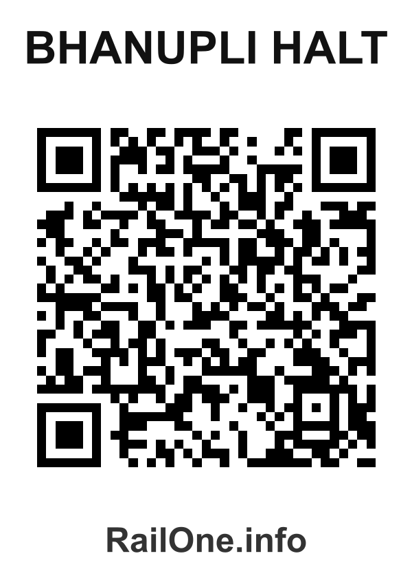 RailOne QR Code for Bhanupli Halt station