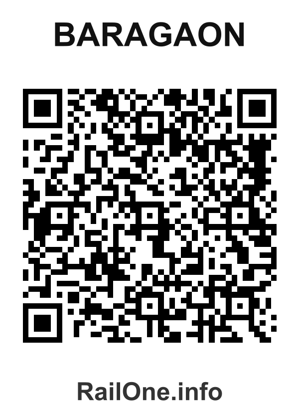 RailOne QR Code for Baragaon station