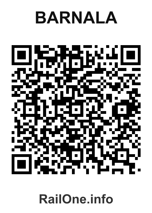 RailOne QR Code for Barnala station