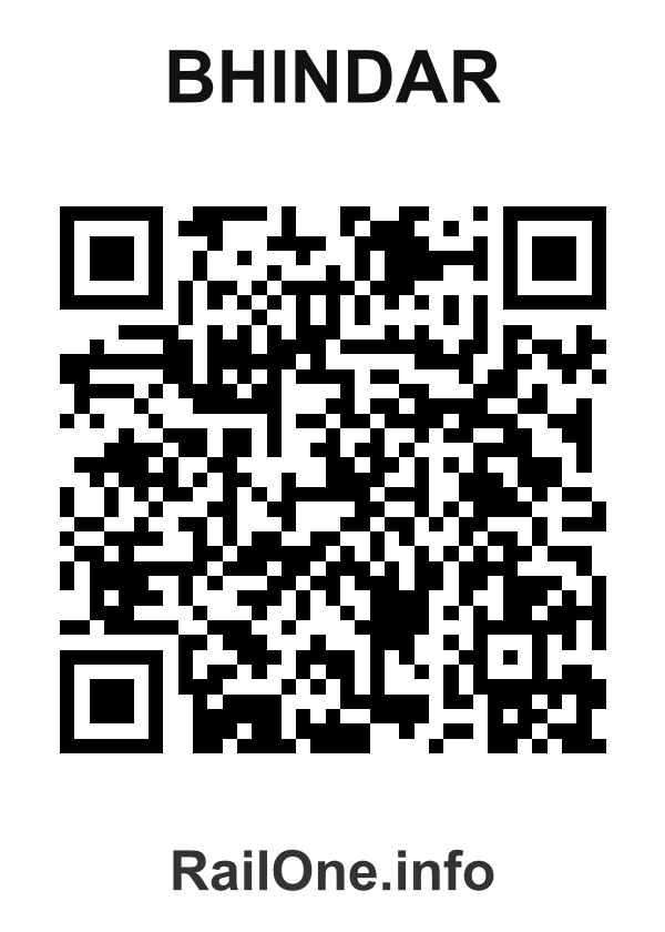 RailOne QR Code for Bhindar station