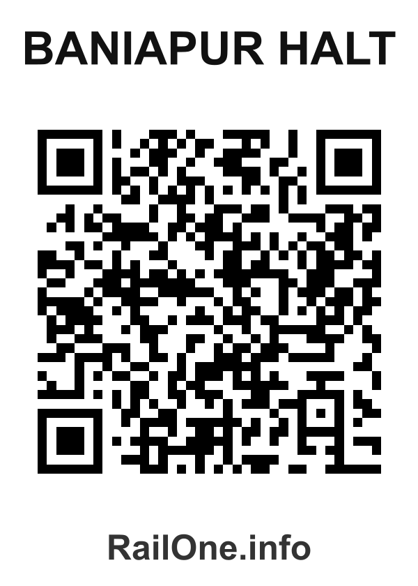 RailOne QR Code for Baniapur Halt station