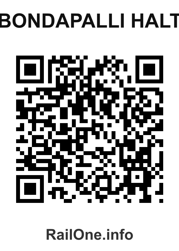 RailOne QR Code for Bondapalli Halt station