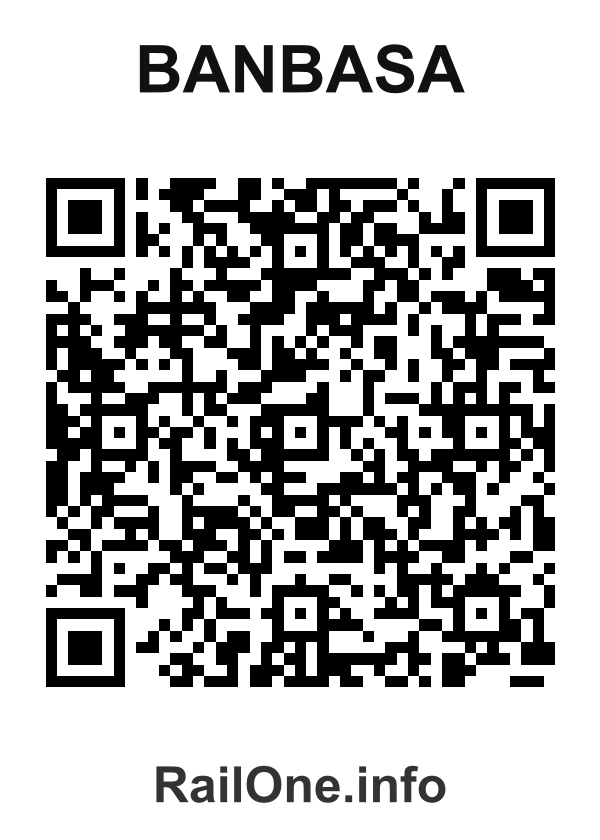 RailOne QR Code for Banbasa station