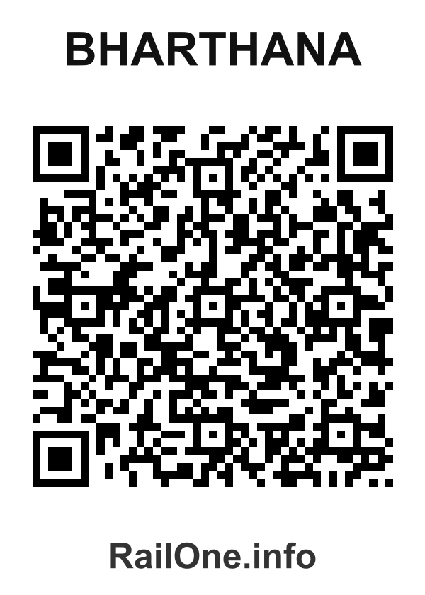 RailOne QR Code for Bharthana station