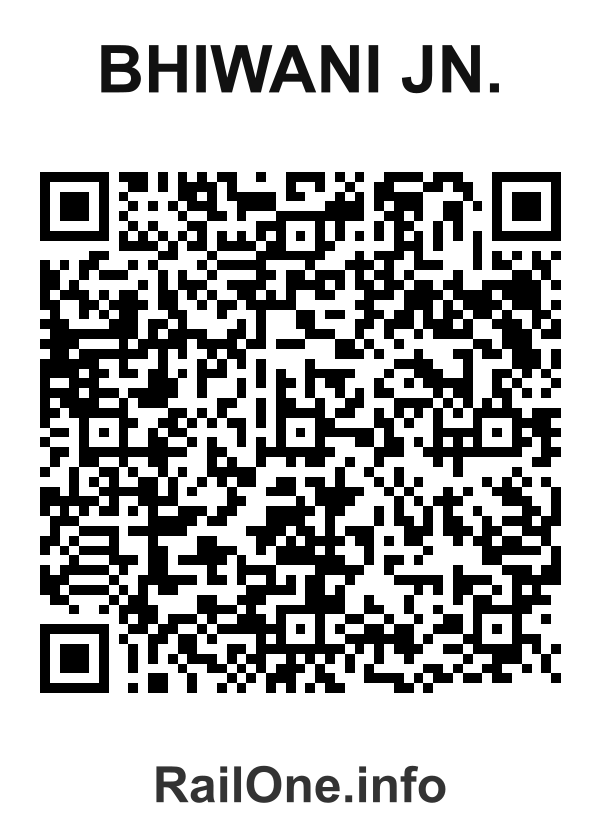 RailOne QR Code for Bhiwani Jn. station