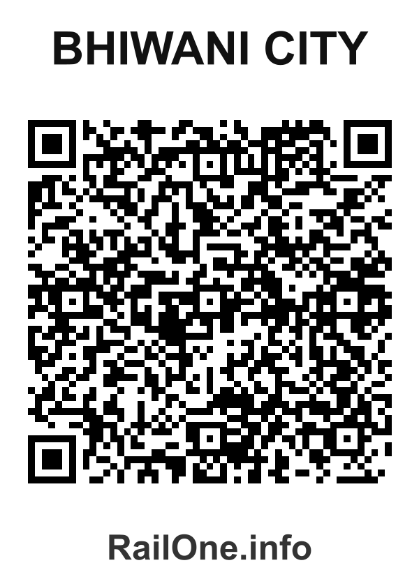 RailOne QR Code for Bhiwani City station