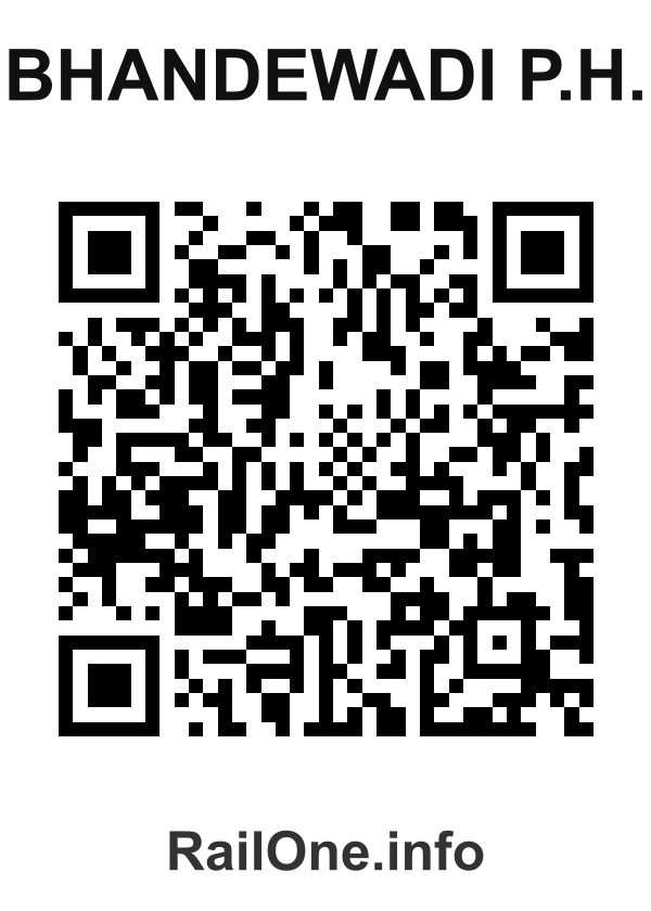 RailOne QR Code for Bhandewadi P.h. station