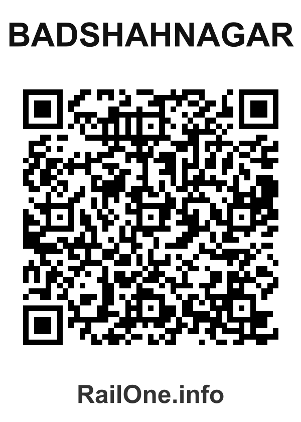 RailOne QR Code for Badshahnagar station