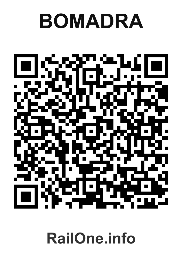 RailOne QR Code for Bomadra station