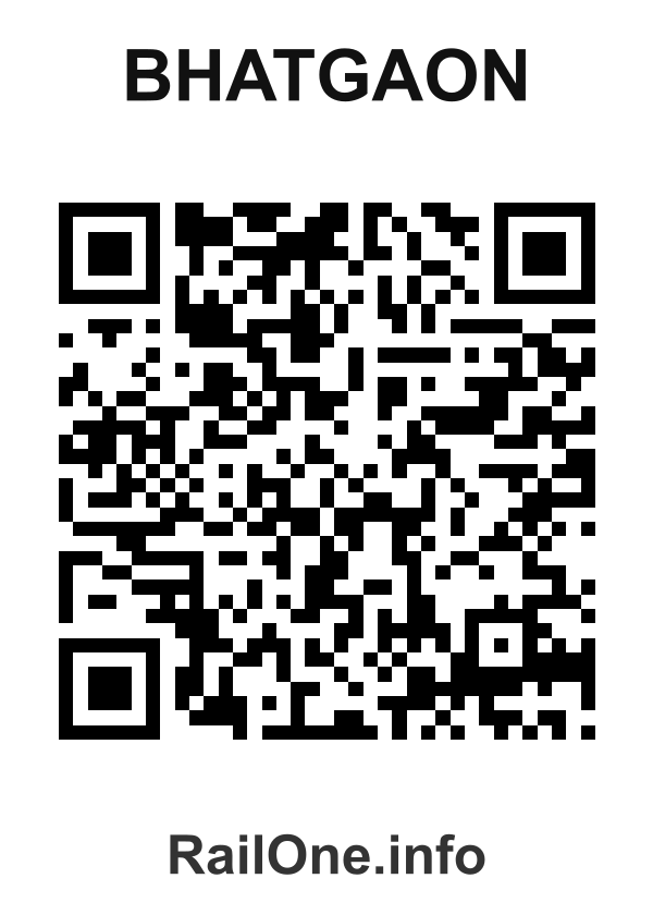 RailOne QR Code for Bhatgaon station