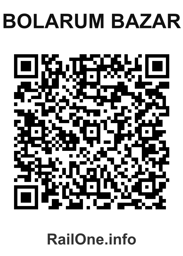 RailOne QR Code for Bolarum Bazar station