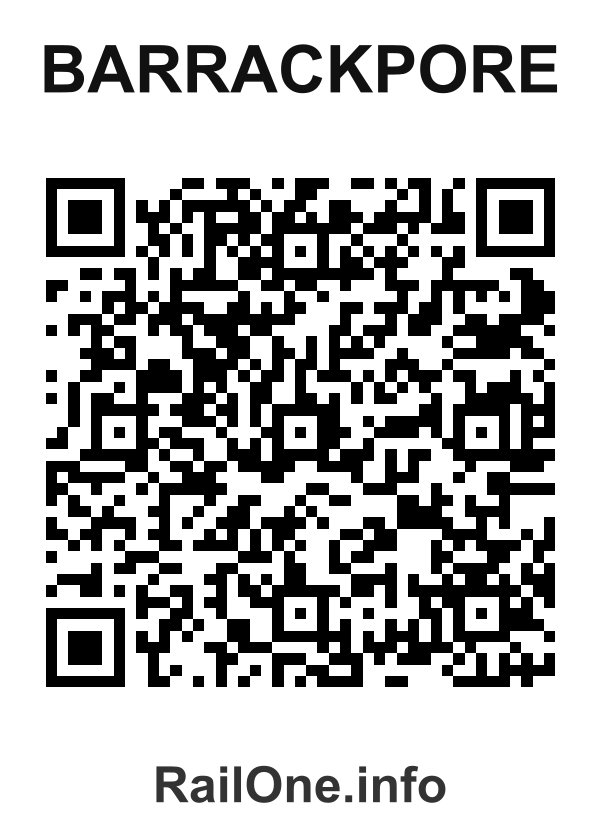 RailOne QR Code for Barrackpore station