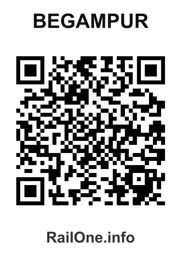 RailOne QR Code for Begampur station