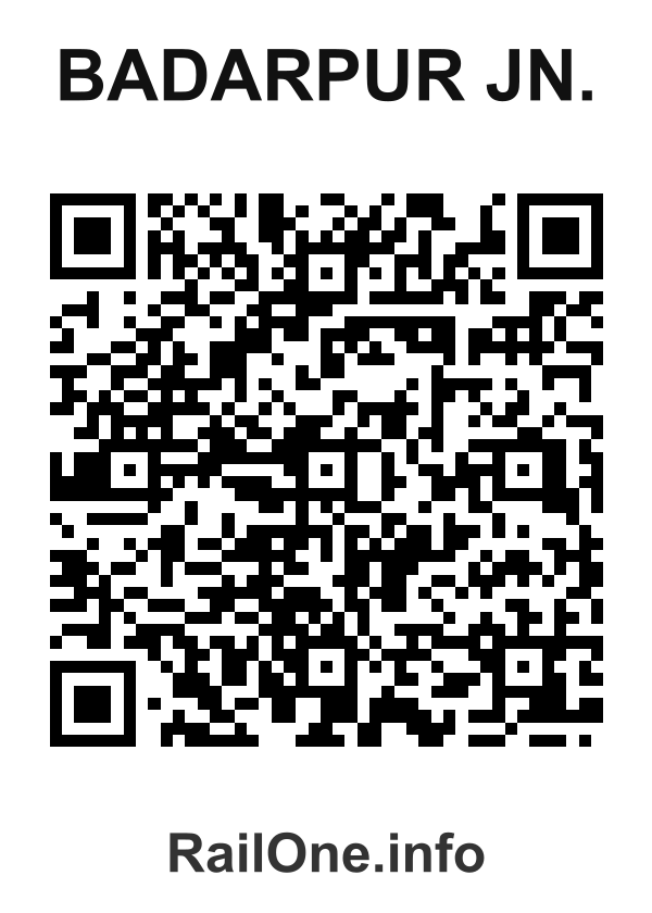 RailOne QR Code for Badarpur Jn. station