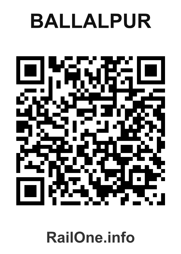 RailOne QR Code for Ballalpur station