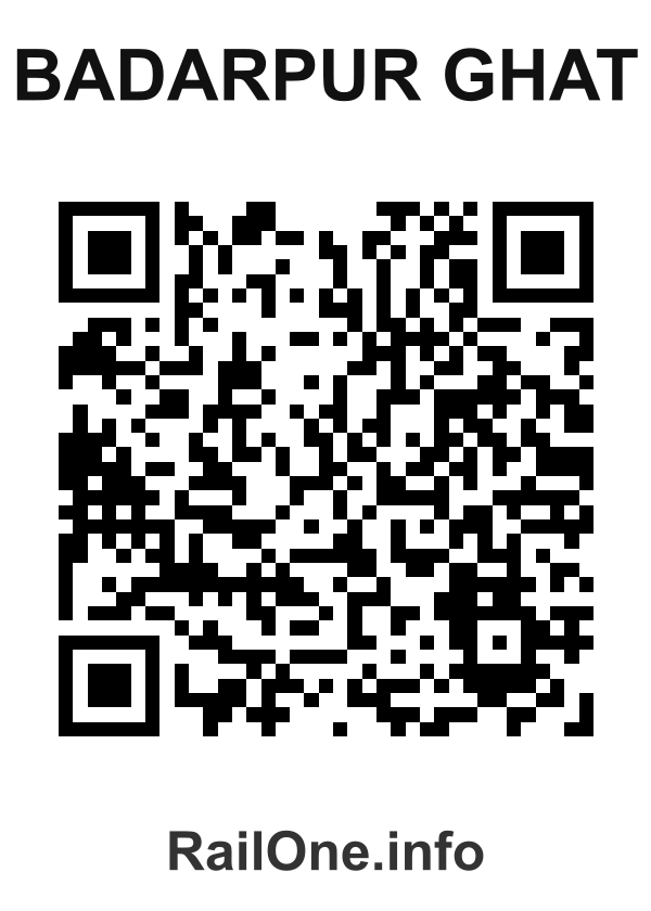 RailOne QR Code for Badarpur Ghat station