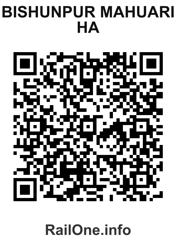 RailOne QR Code for Bishunpur Mahuari Ha station
