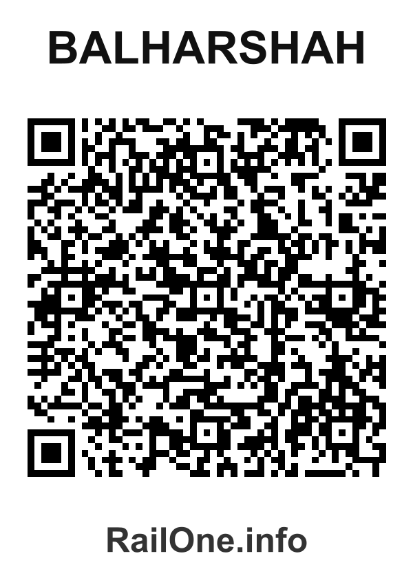 RailOne QR Code for Balharshah station