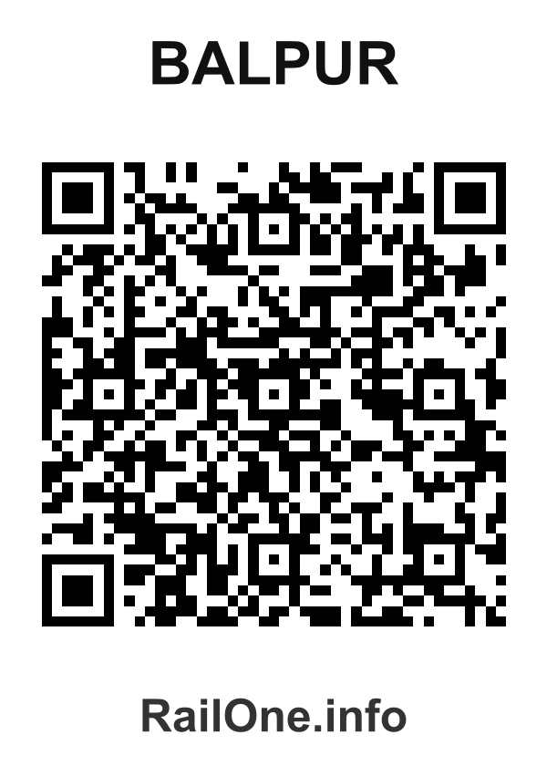 RailOne QR Code for Balpur station