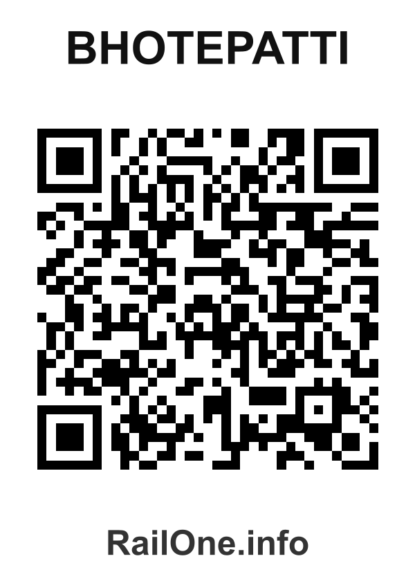 RailOne QR Code for Bhotepatti station