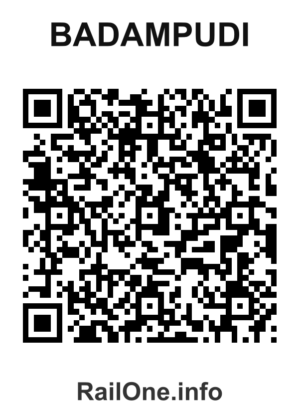 RailOne QR Code for Badampudi station
