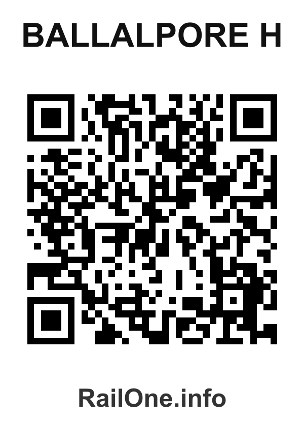 RailOne QR Code for Ballalpore H station