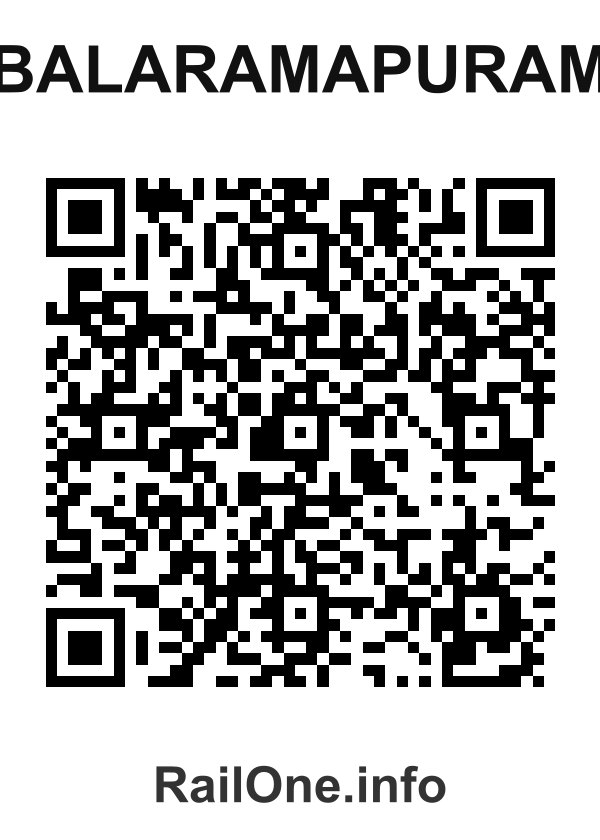 RailOne QR Code for Balaramapuram station