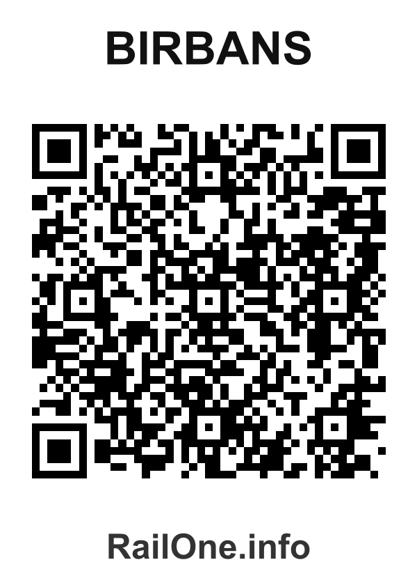 RailOne QR Code for Birbans station