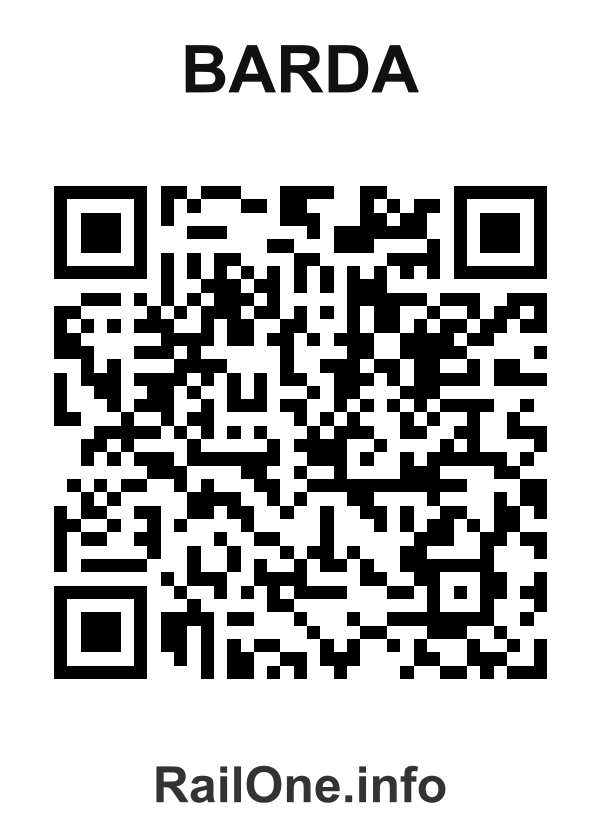 RailOne QR Code for Barda station