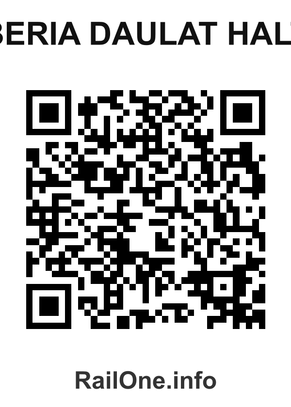 RailOne QR Code for Beria Daulat Halt station