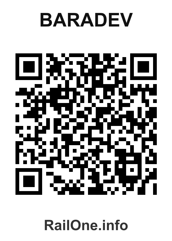 RailOne QR Code for Baradev station