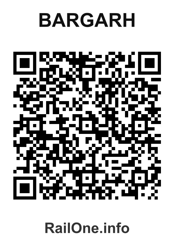 RailOne QR Code for Bargarh station