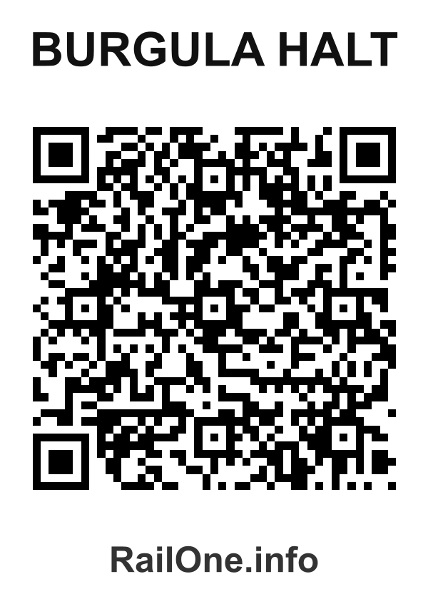 RailOne QR Code for Burgula Halt station