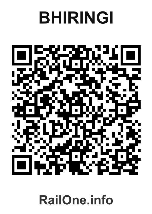 RailOne QR Code for Bhiringi station
