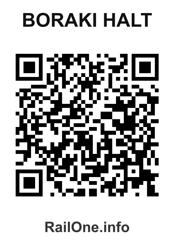 RailOne QR Code for Boraki Halt station