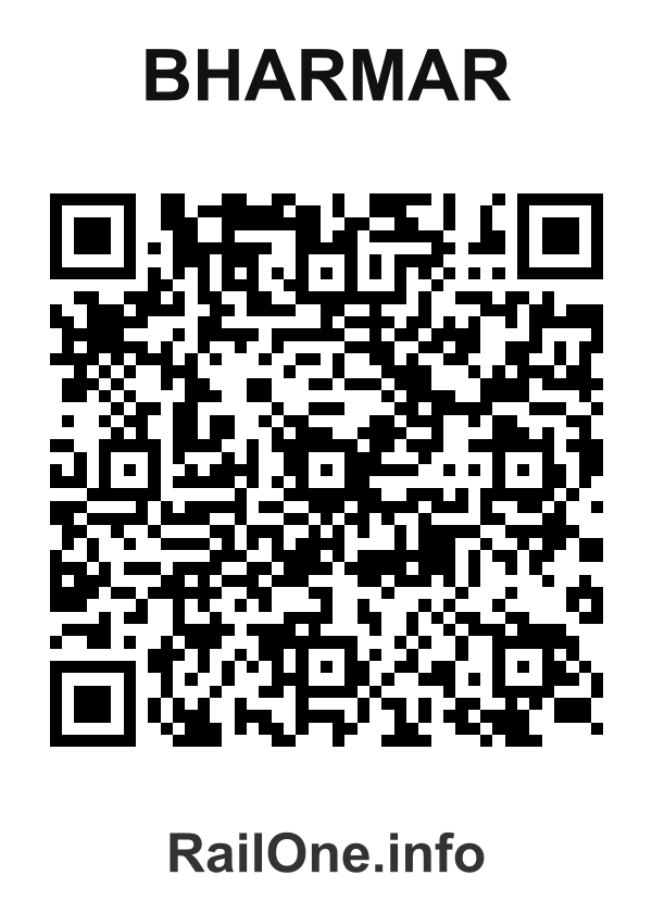 RailOne QR Code for Bharmar station