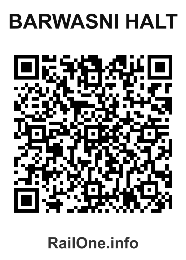 RailOne QR Code for Barwasni Halt station